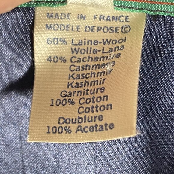 Kenzo Paris Cashmere Wool Navy Blue Blazer Cropped Women’s 6 - Picture 5 of 5